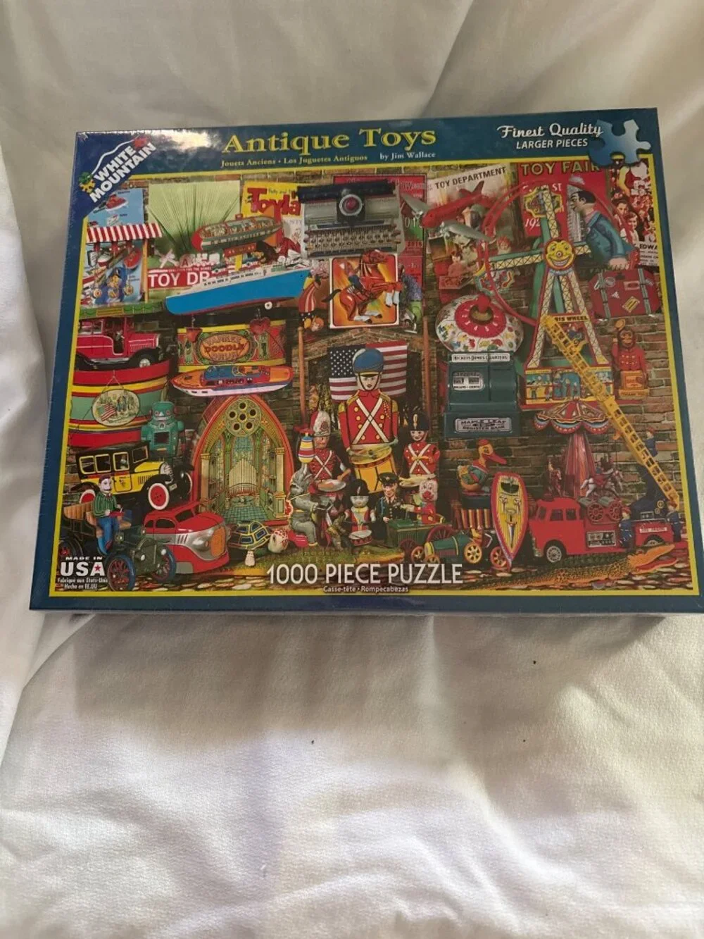 White Mountain Antique Toys 1000-Piece Jigsaw Larger Piece Puzzle By Jim Wallace